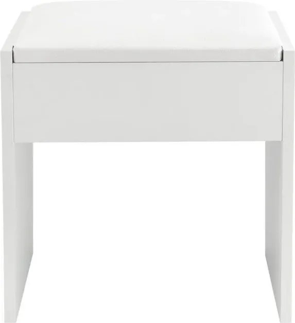 Taburet biely ku kozmetickému stolíku 42 cm s čalúnením