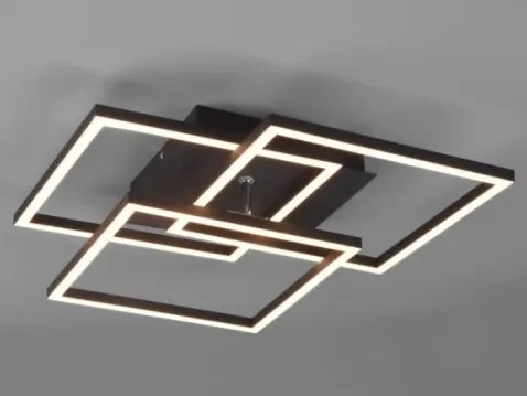 Stropné/nástenné LED osvetlenie Mobile, čierna matná, hranaté%