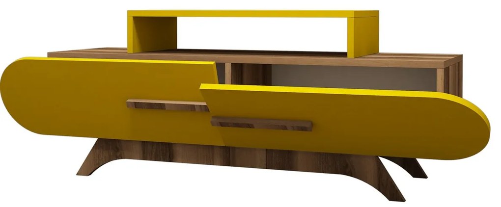 TV stolík Rose Walnut Yellow