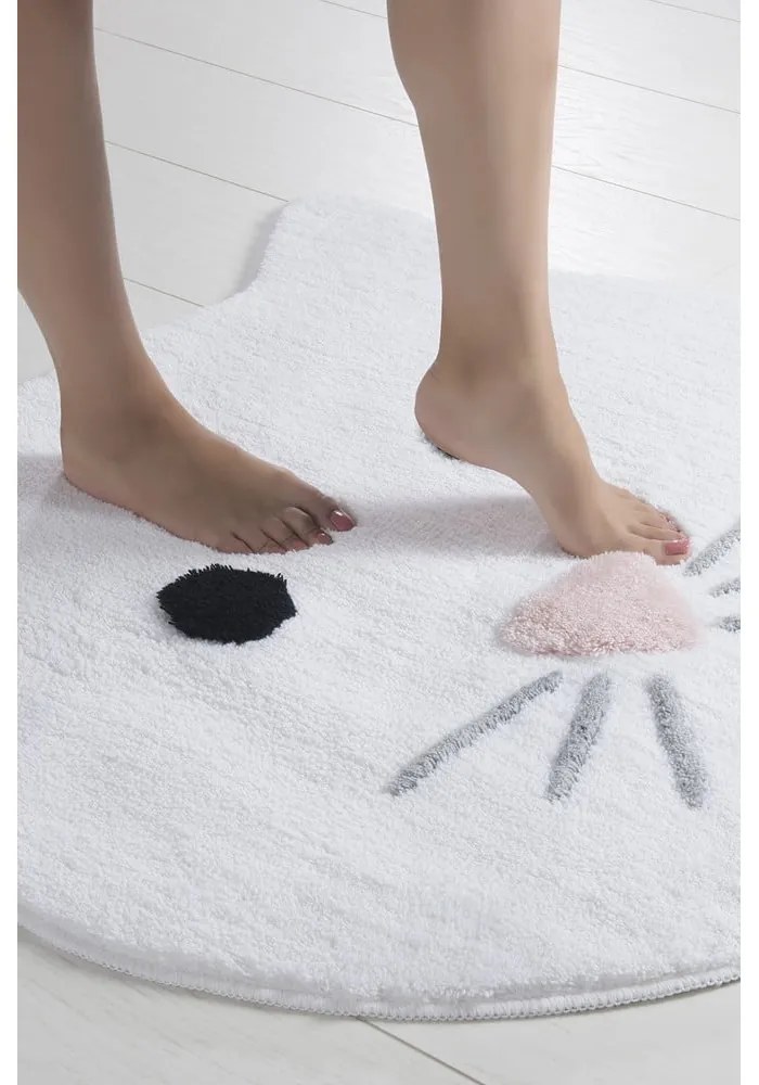 Biela kúpeľňová predložka 90x90 cm – Foutastic