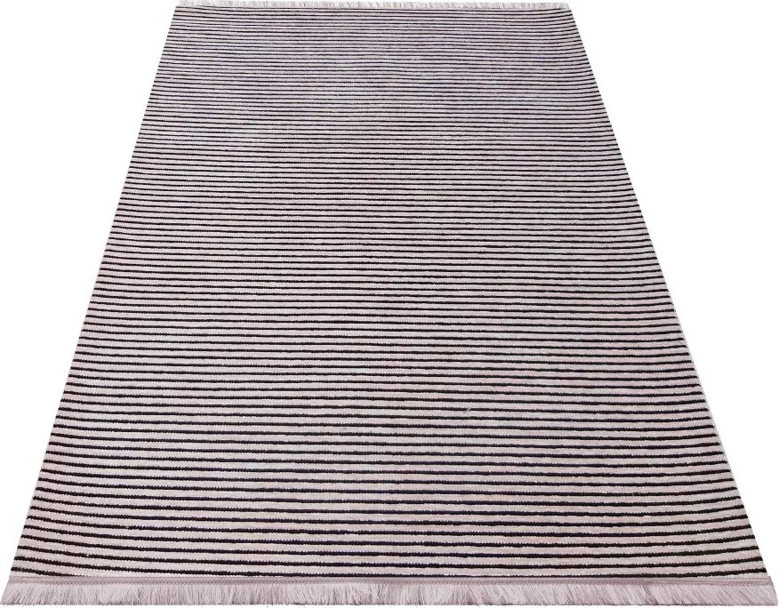 DY Ružový pruhovaný koberec Diamond 01 Rozmer: 80x300 cm