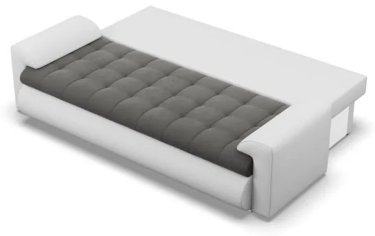 Trojmiestna rozkladacia sedačka FORESTA tmavosivá / biela