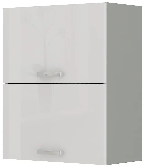 Horná kuchynská skrinka Brunea 60 GU-72 2F (sivá + lesk biely). Vlastná spoľahlivá doprava až k Vám domov. 1024984