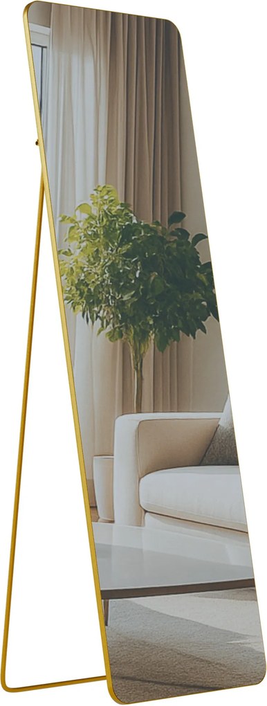 Zrkadlo Gurnee 160x50 cm - zlaté lesklé
