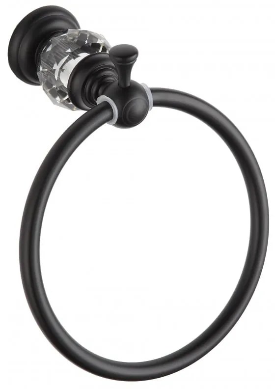 Mexen príslušenstvo, ESTELA držiak na uteráky Ring, čierny, 7011532-70