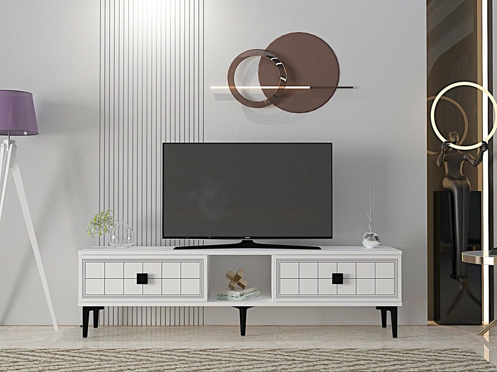 TV stolík/skrinka Yutta 1 (biela). Akcia -14%. Vlastná spoľahlivá doprava až k Vám domov. 1144967