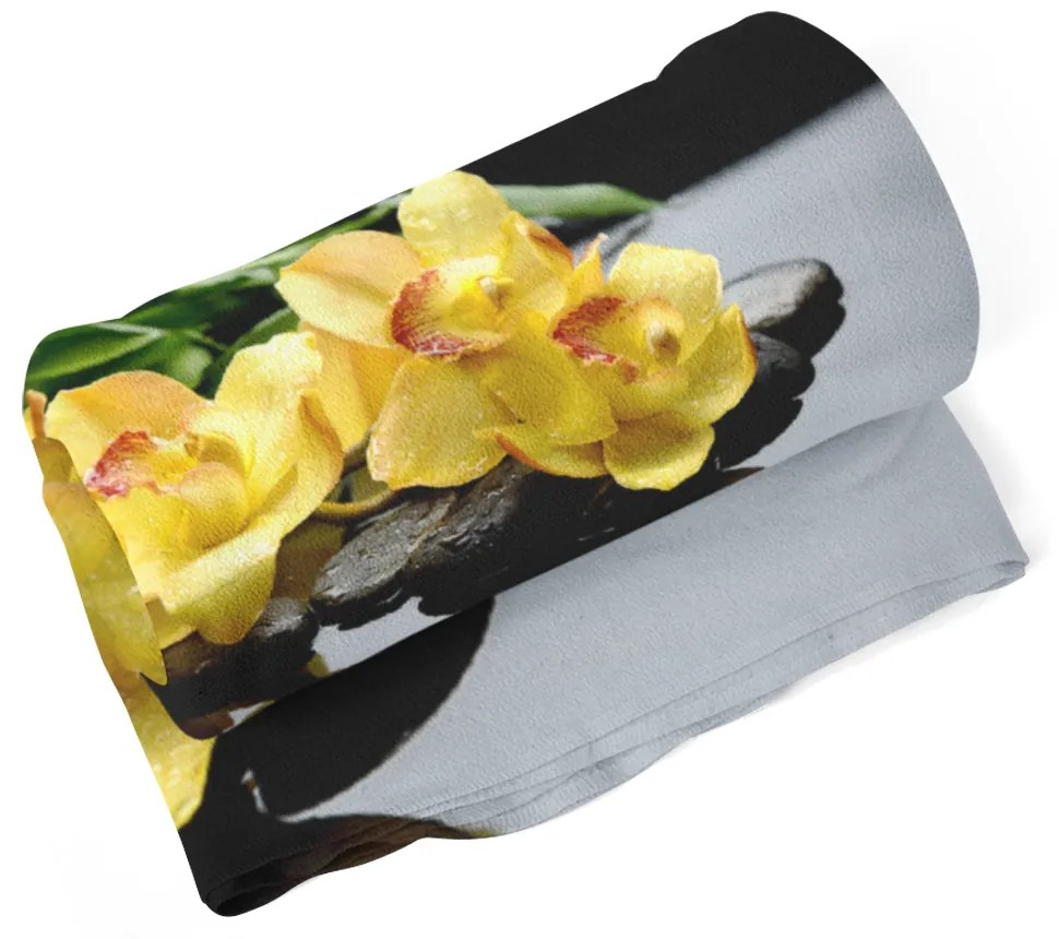 Sablio Deka Žlté Orchidey - 150x120 cm