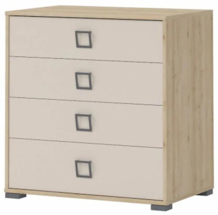 Komoda Kiki F4-BK/KI-01 beech/sand