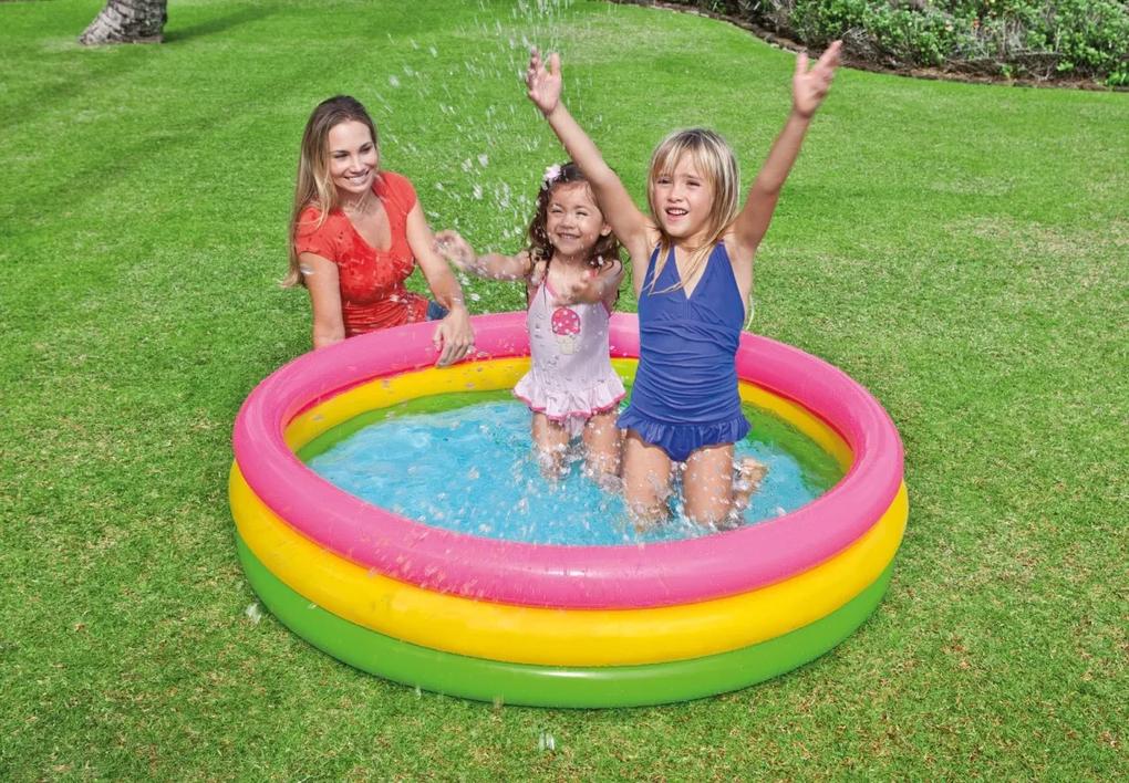 Detský nafukovací bazén Intex 147 cm dúha