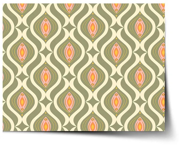 Sablio Plagát Retro ornament - 60x40 cm