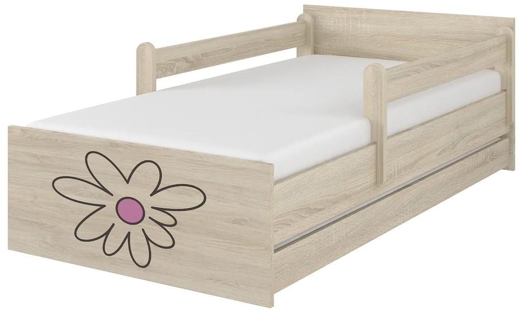 Raj posteli Detská posteľ " gravírovaný kvet " MAX  XXL borovica nórska