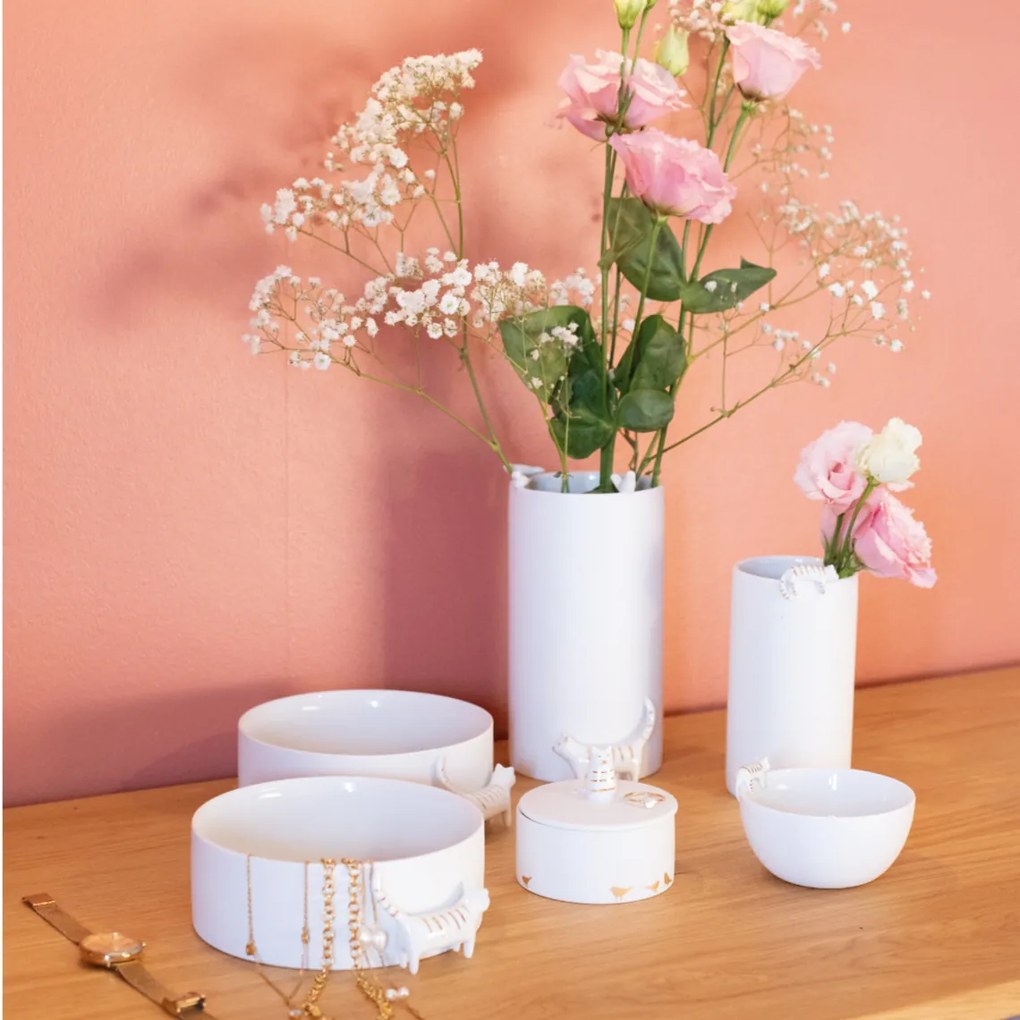 Biela porcelánová miska CAT