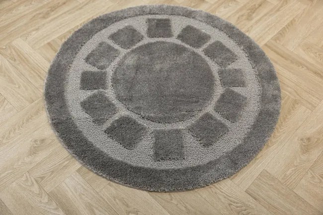 Kúpeľňový koberček Ocean sivý kruh