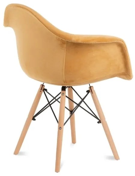 SADA 2x Jedálenská stolička NEREA 80x60,5 cm žltá/buk