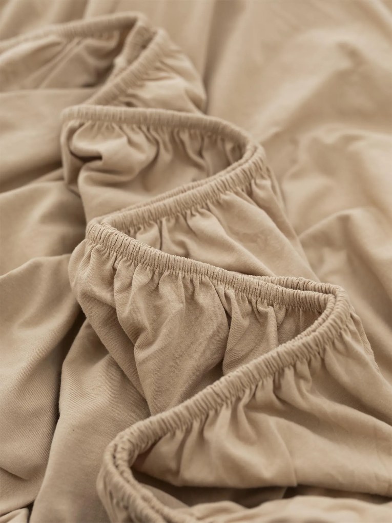 Jersey plachta do postieľky Classic 70 x 140 cm – béžová