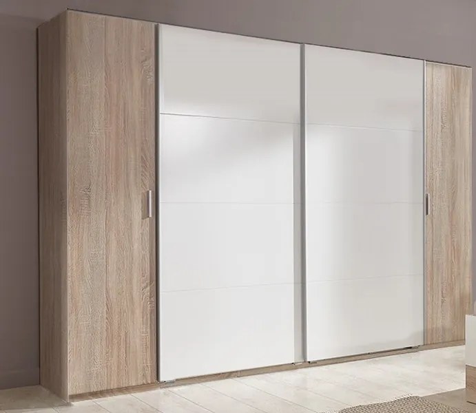 Šatníková skriňa Lotto, dub sonoma/biela