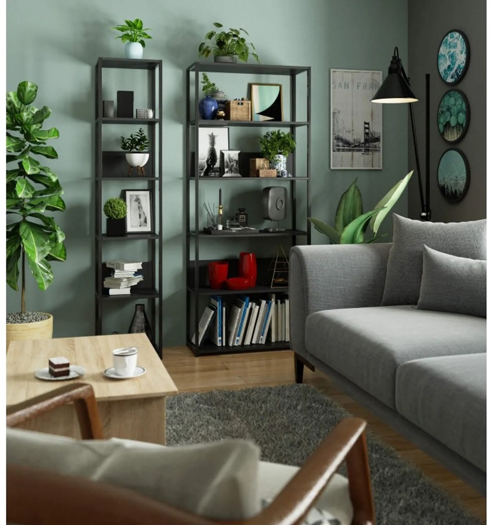 Regál 400, čierna/čierna