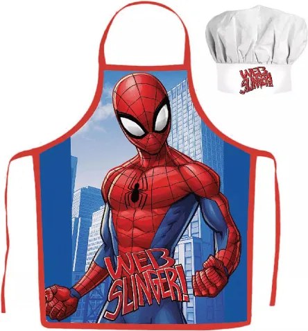 Javoli - Chlapčenská zástera a kuchárska čiapka Spiderman / MARVEL