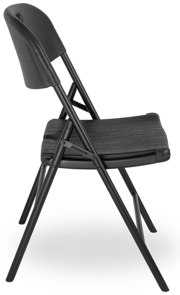 Skládací cateringová židle WOODLAN černá