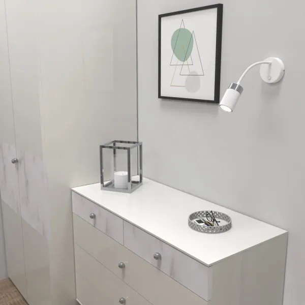 Flexibilná lampička JOKER 1xGU10/8W/230V biela/matný chróm