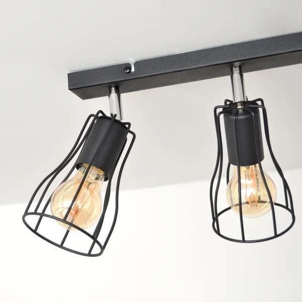 LED Bodové svietidlo TUBE II 3xE27/15W/230V čierna