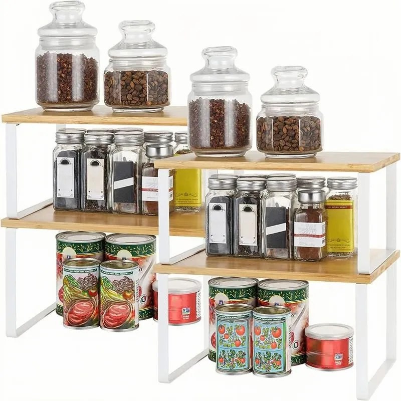 Sada 2 ks kuchyňských polic GINGER bílá/hnědá