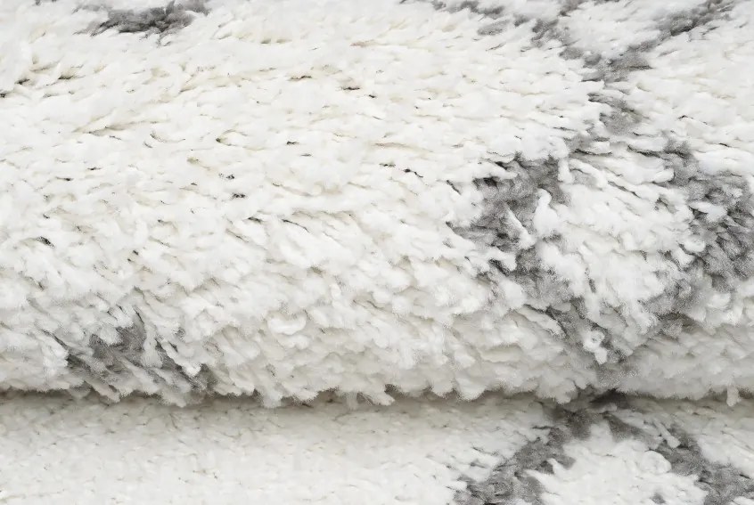 Huňatý biely behúň Šírka: 100 cm | Dĺžka: 400 cm