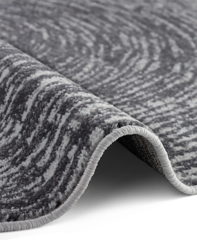 Kusový koberec Gloria Cavallo 106257 Grey kruh, 120x120 (priemer) kruh, šedá, chodba / predsieň, Hanse Home