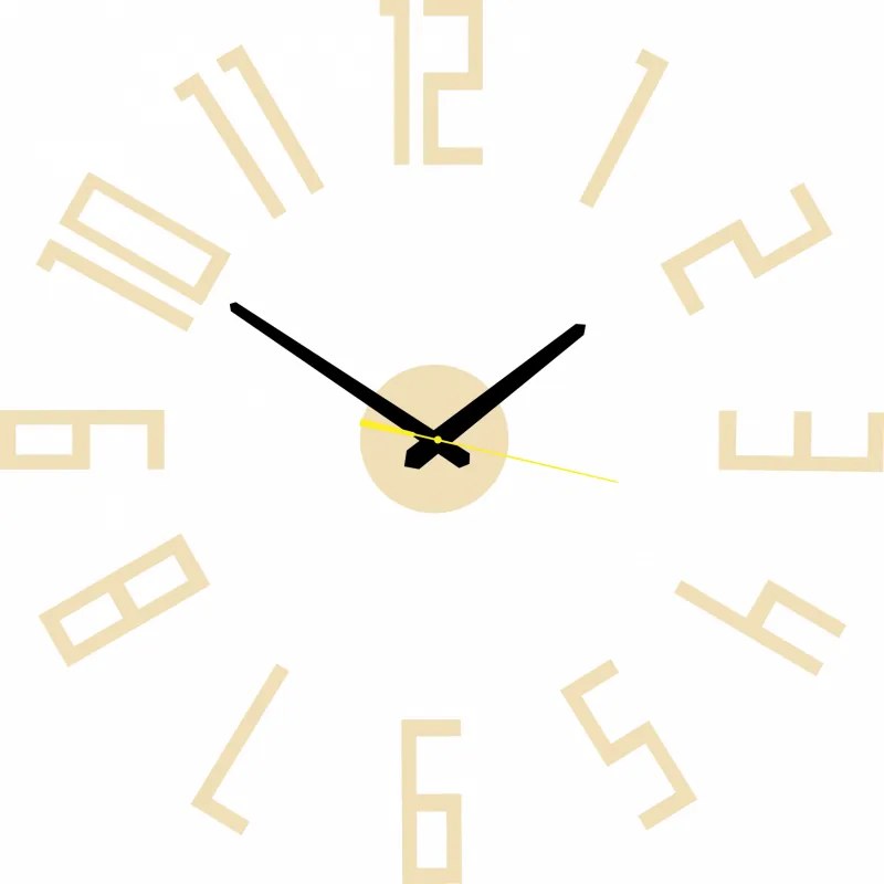 Nástenné hodiny Quartz, nalepovacie dekorácie, 3D zrkadlové nálepky Xmomo X0018-Wall clock HEU-