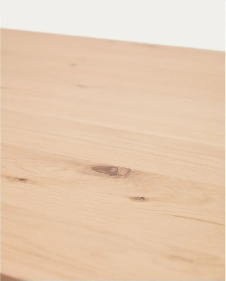 Rozkladací jedálenský stôl s prídavnou doskou v dekore duba 80x120 cm Yain – Kave Home