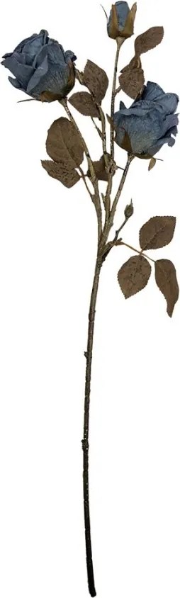 Tmavomodrá umelá kvetina ruže - 12*12*70 cm