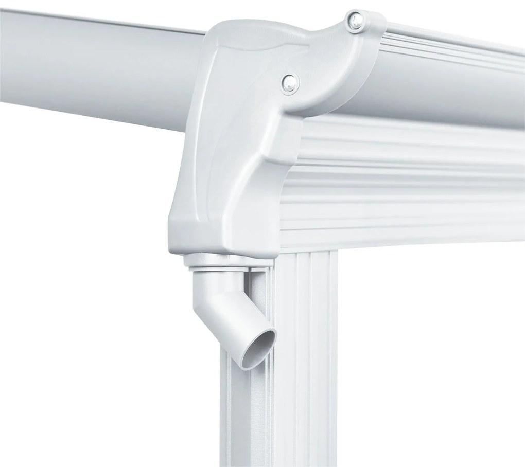 InternetovaZahrada - Furnigo Hliníková pergola Borneo 3x3 m - biela