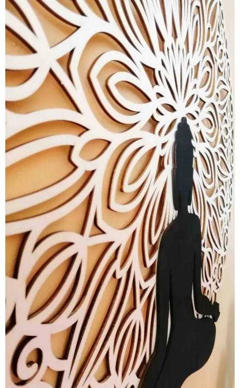 Mandala 3D obraz na stenu Buddha mandala farebné prevedenie I SENTOP PR0362 3D Paywood