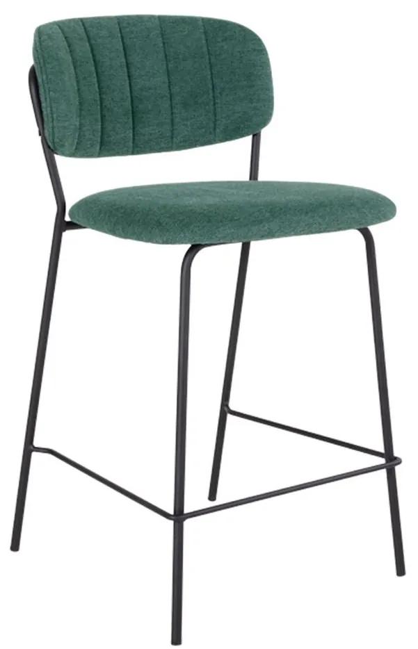 Tmavozelená Barová stolička Alicante 54.5 × 48 × 90 cm HOUSE NORDIC