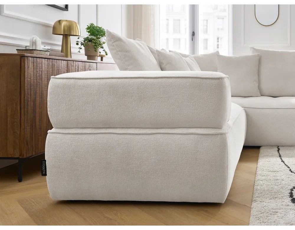 Béžová ženilková rohová pohovka (pravý roh/do L) Whesley – Bobochic Paris