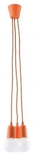 Luster na lanku DIEGO 3xE27/60W/230V oranžová