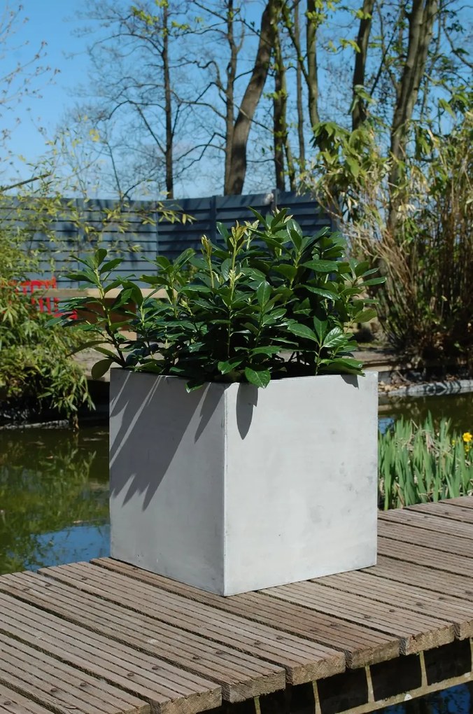 Kvetináč BLOCK, sklolaminát, 50x50x50 cm, betón design