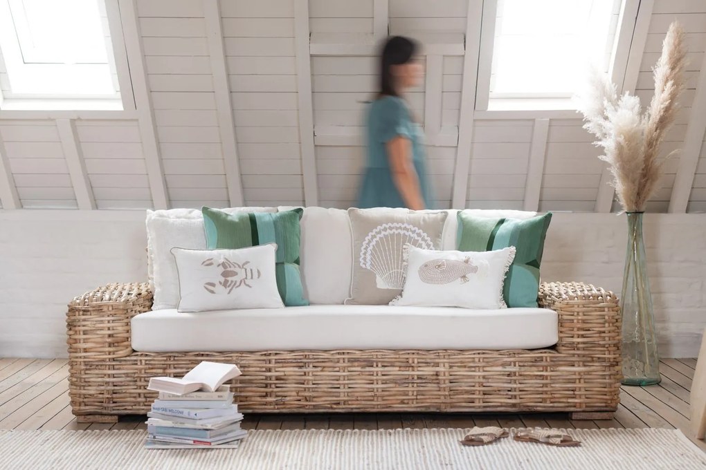 Prírodná 3-miestna ratanová pohovka Mya Rattan Natural - 215*90*71 cm