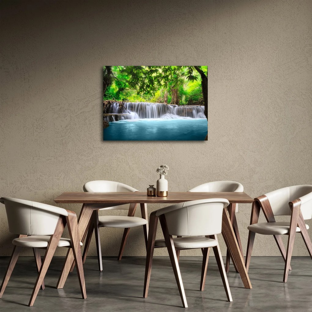 Obraz - modrý vodopád (70x50 cm)