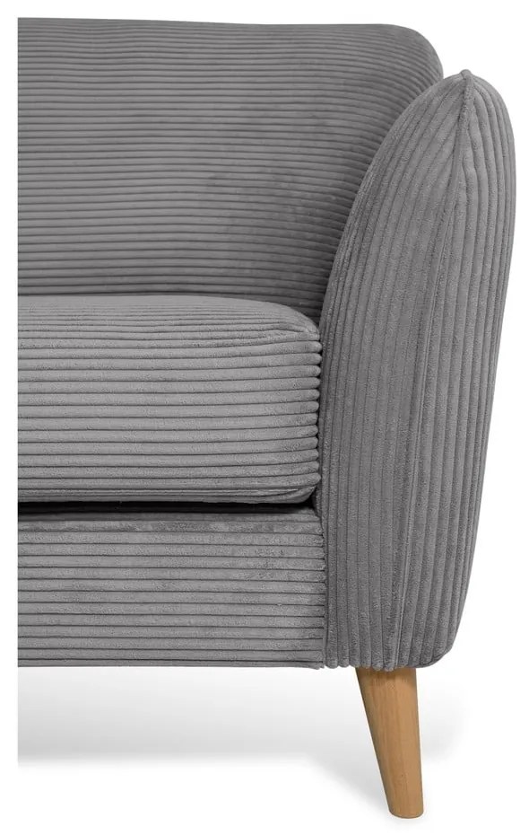 Tmavosivá menčestrová rohová pohovka (ľavý roh) Paris – Scandic