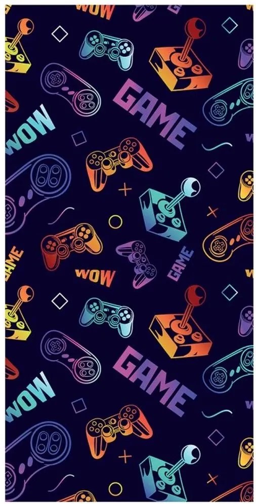 Bavlnená plážová osuška Never Ending Game - 100% bavlna s gramážou 350 g/m² - 70x140 cm