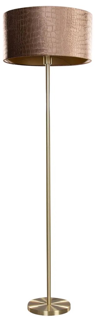 Stojacia lampa mosadz s velúrovým tienidlom krokodíl 50cm - Simplo