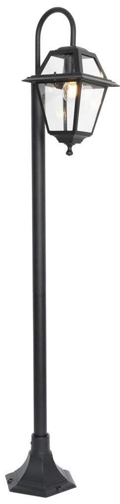 Klasická vonkajšia lampa čierna 135 cm IP44 - Berta