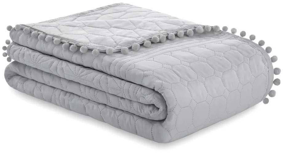 Svetlosivá prikrývka na posteľ AmeliaHome Meadore, 200 x 220 cm