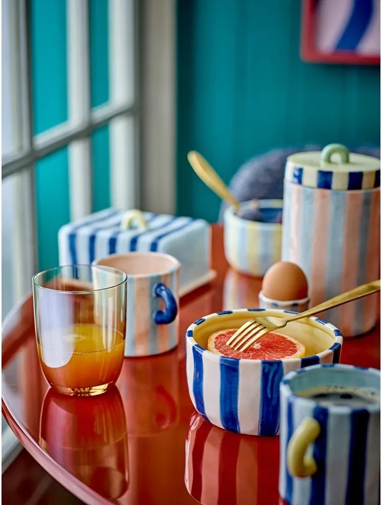 Žlté/modré keramické misky v súprave 4 ks 300 ml Phoenix – Bloomingville