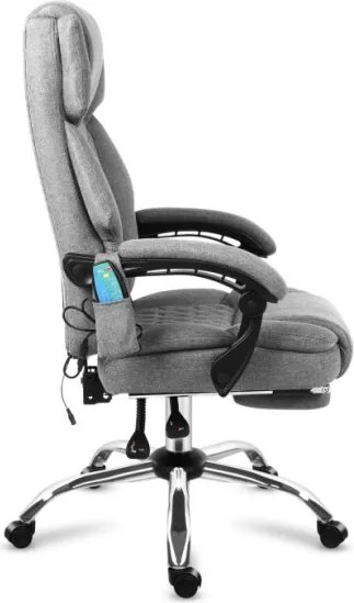Masážne kancelárske kreslo Boss 6.0 sivé