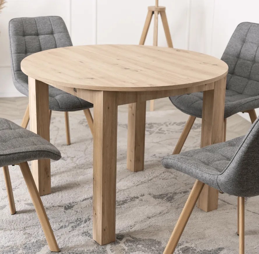 HARRY Rozkladací stôl 102-142 cm, dub Artisan