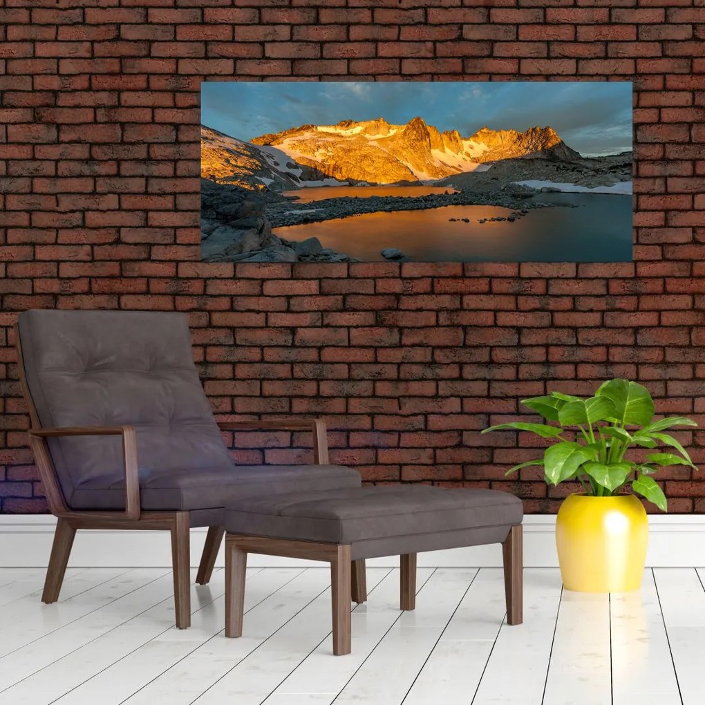 Obraz vysokohorskej krajiny (120x50 cm)