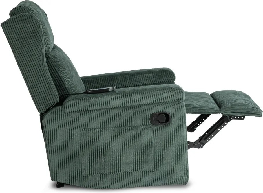 Masážne kreslo SEBASTIAN Green Corduroy