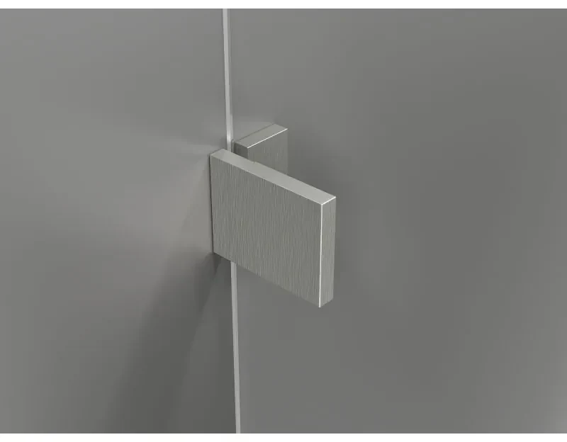Mexen Lunar, L päťuholníkový sprchový kút naklápací doľava 80 x 80 cm, 8mm číre sklo, oceľový profil, 831L-080L-080P-97-00-L